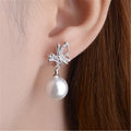 Fascinating Butterfly with Pearl Drop Earrings  | STYLIZE FASHION