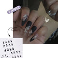 Baroque Butterfly Acrylic Nail Set with Stickers | STYLIZE FASHION