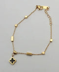 Black and Gold Clover Bracelet | STYLIZE FASHION