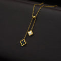 Double Clover Pendant Necklace | STYLIZE FASHION