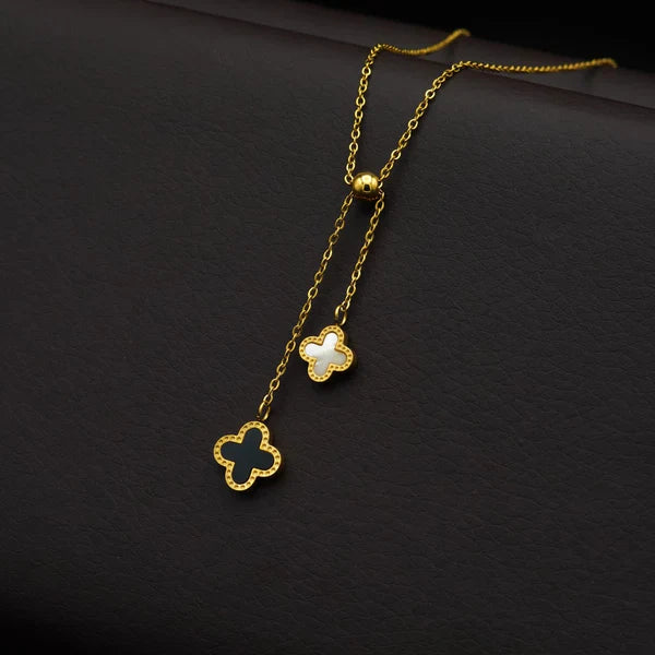 Double Clover Pendant Necklace | STYLIZE FASHION