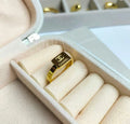 Golden CC Logo Ring | STYLIZE FASHION