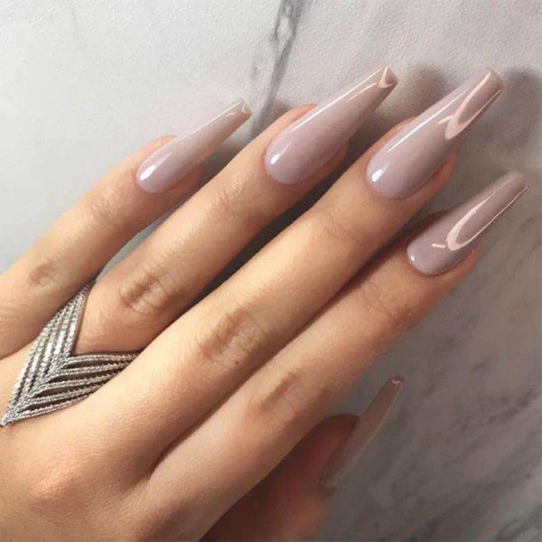 Gradient Acrylic Nail Patches with Stickers | STYLIZE FASHION