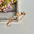 Rose Gold Hermes-Inspired Cuff Bracelet | STYLIZE FASHION
