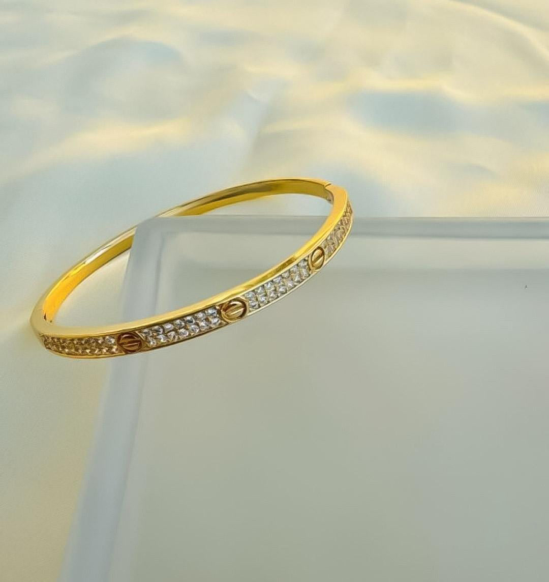 Stainless Steel Diamond Bangle | STYLIZE FASHION