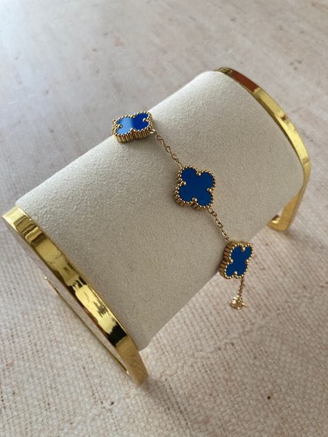 Stainless Steel Vancleef Blue Bracelet | STYLIZE FASHION