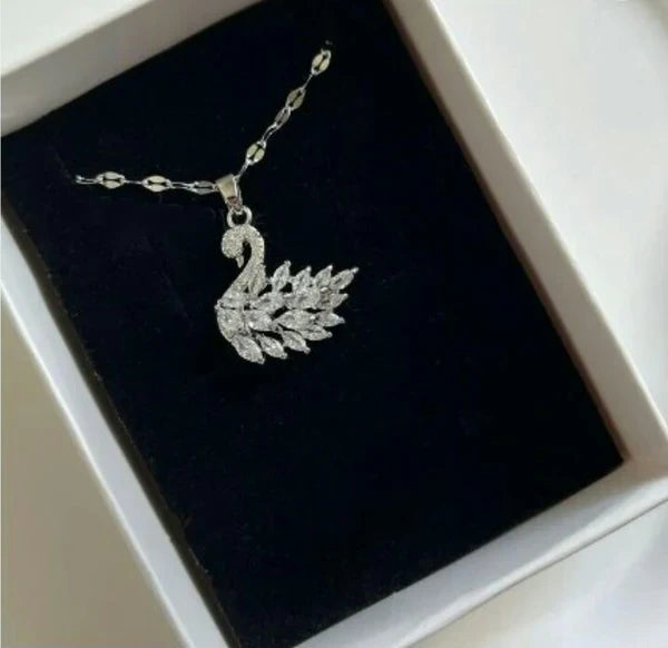 Sterling Silver Swan Necklace | STYLIZE FASHION
