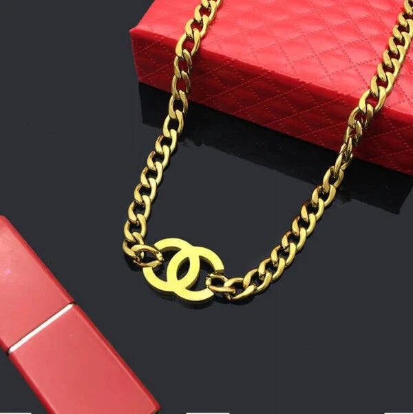 Titanium CC Chain Necklace | STYLIZE FASHION